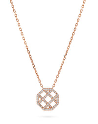 Octagon Full Diamond Pendant - Small