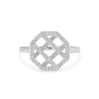 Octagon Full Diamond Ring