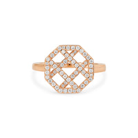 Octagon Full Diamond Ring